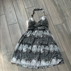 Ingear Black and Gray Casual Dress